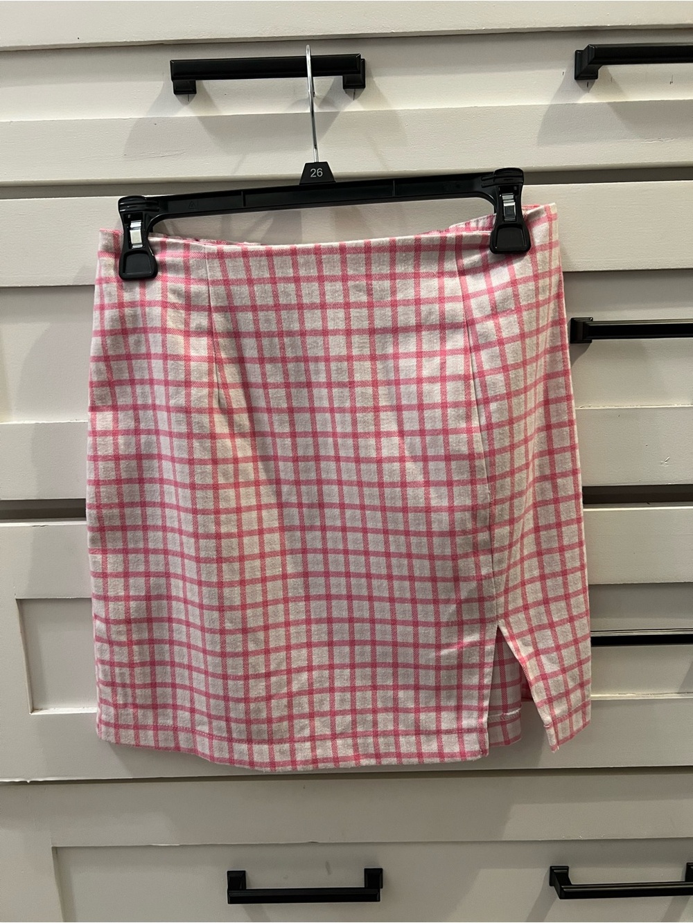 wild fable Pink and White Check Mini Skirt